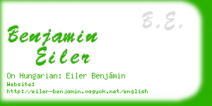 benjamin eiler business card