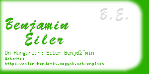 benjamin eiler business card